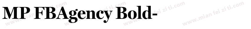 MP FBAgency Bold字体转换